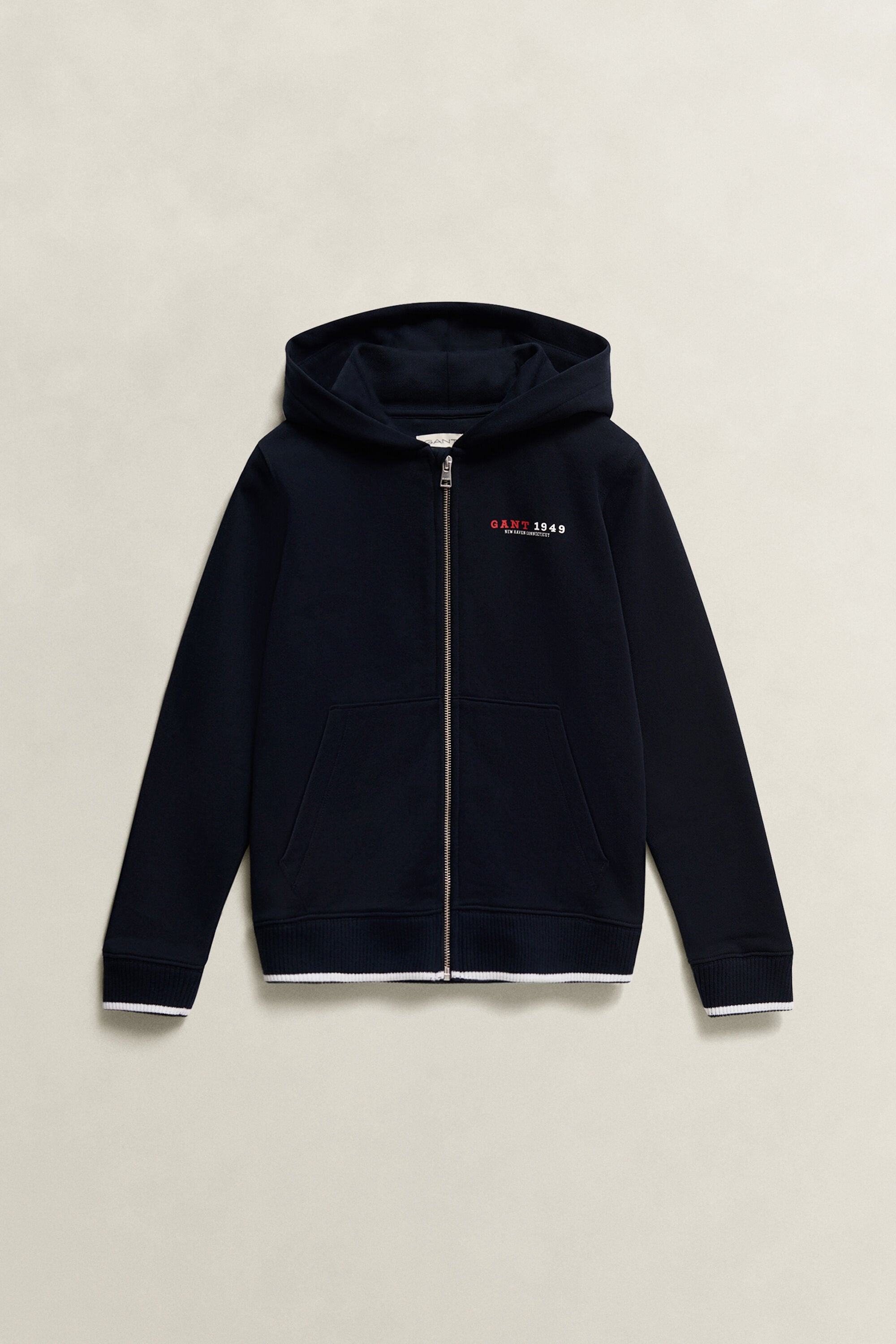 Boys-malliston vetoketjullinen Collegiate-printtihuppari