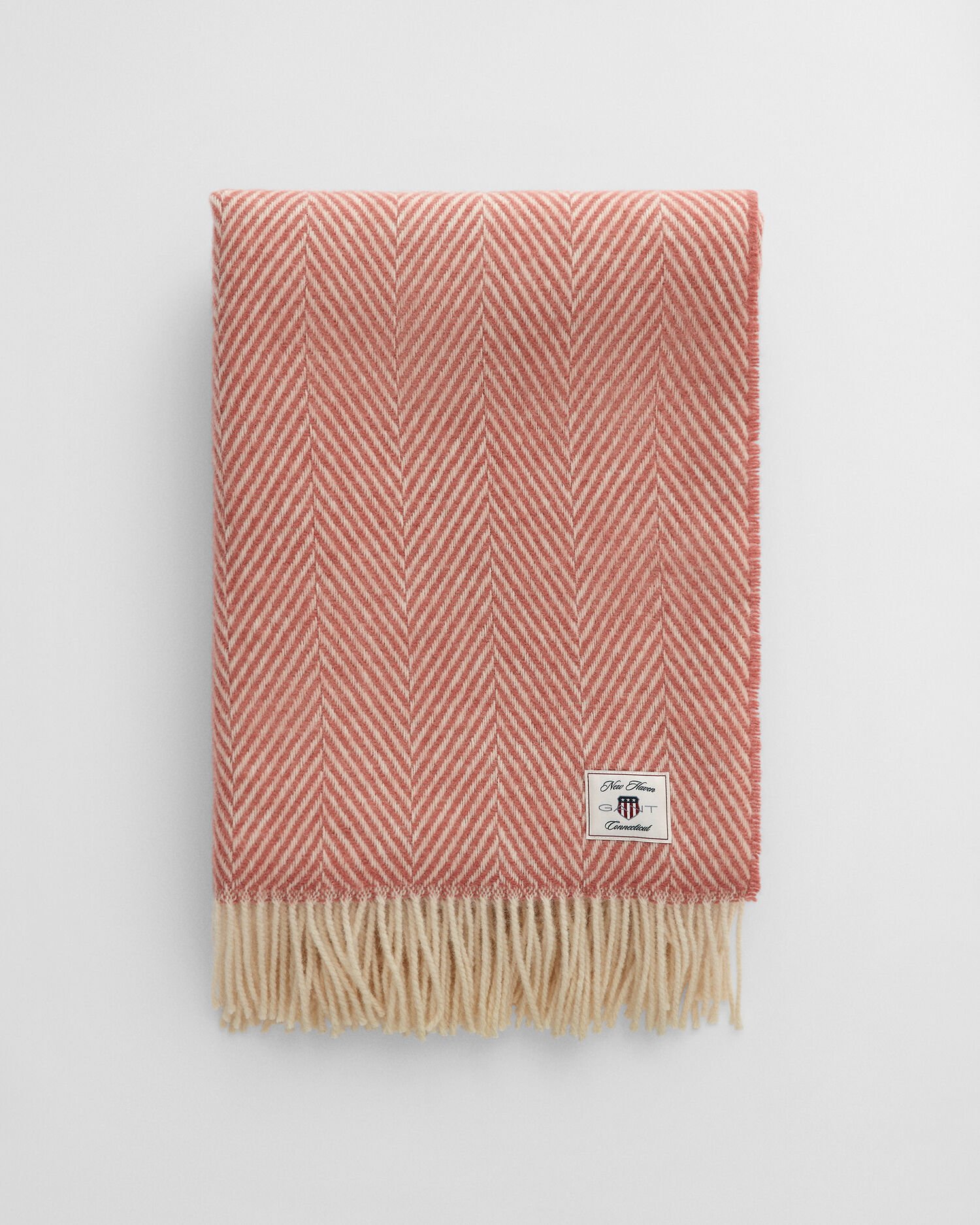 Kalanruotokuvioinen villainen torkkupeitto