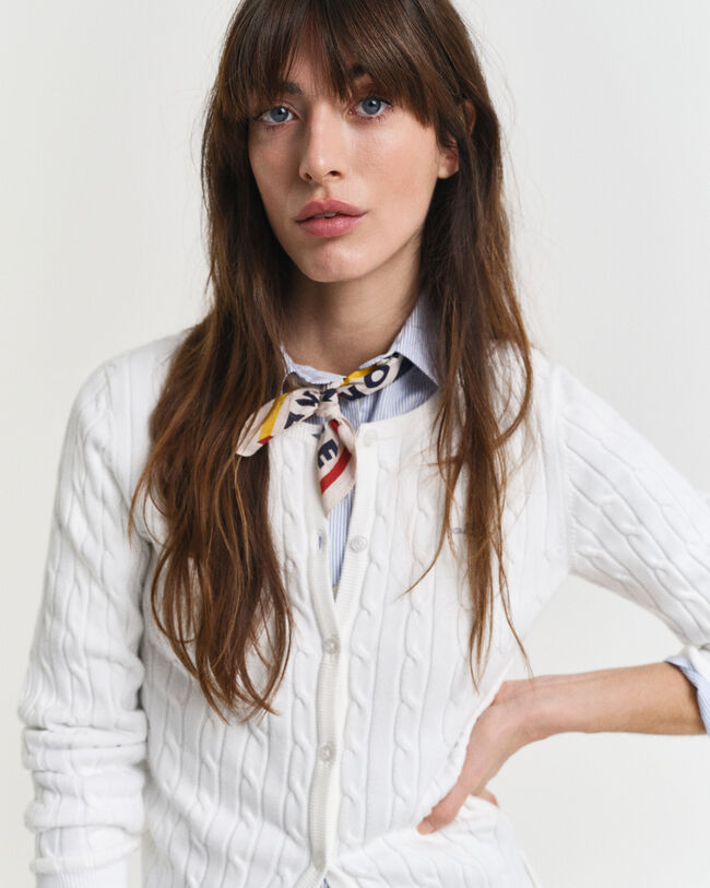 Joustopuuvillainen Shield-palmikkoneuletakki