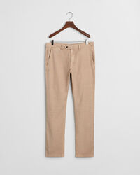 Slim fit ‑mitoitetut puuvilla-pellavachinot