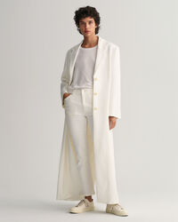 Slim fit ‑mitoitetut valkoiset vajaamittaiset farkut