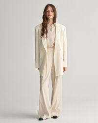 Regular fit ‑mitoitettu pellavainen chambray-paita