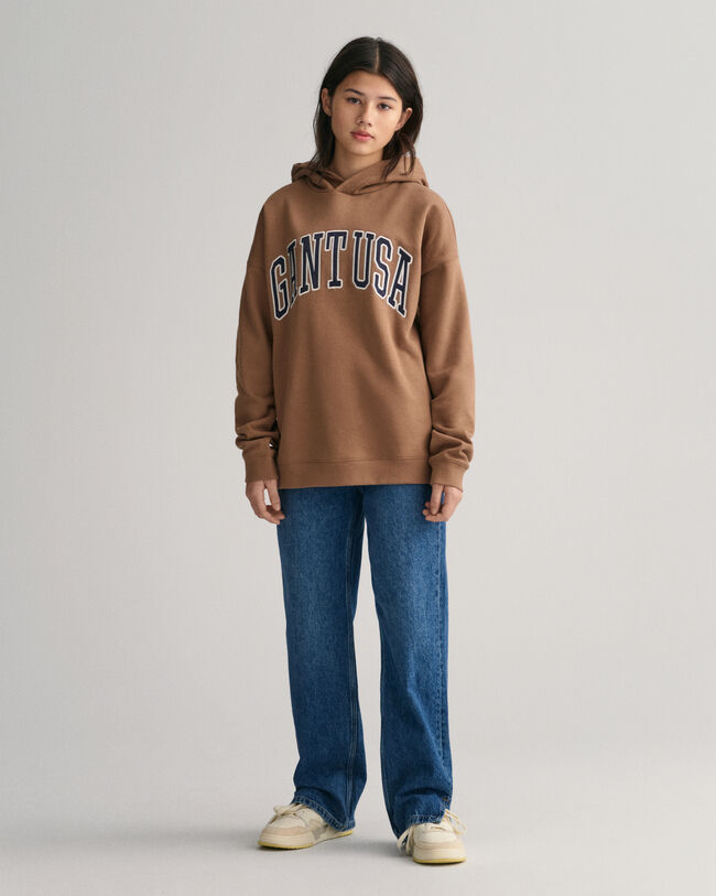 Teens-malliston Oversized fit -mitoitettu GANT USA -huppari