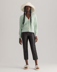 Puuvillainen ribbineuletakki