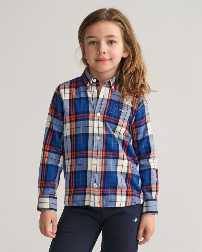 Kids-malliston regular fit ‑mitoitettu ruudullinen flanellipaita