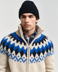 Vetoketjullinen jacquard-neuletakki