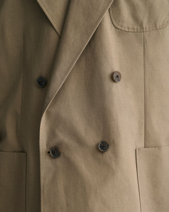 Oversized fit ‑mitoitettu kaksirivinen Safari-bleiseri