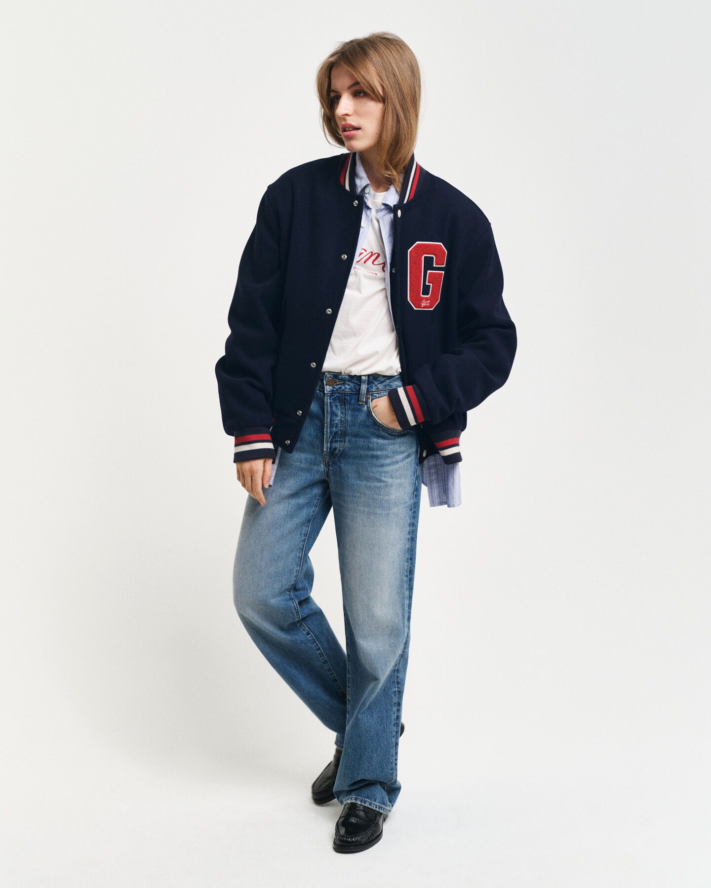 GANT Varsity Jacket ‑villasekoitetakki