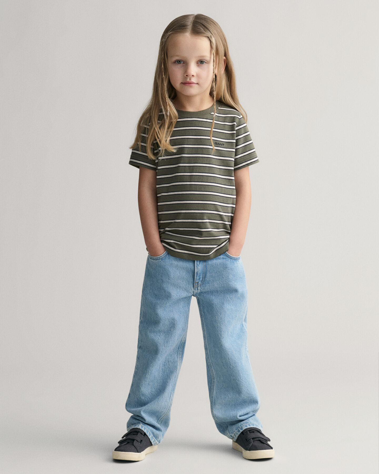 Kids-malliston raidallinen t‑paita