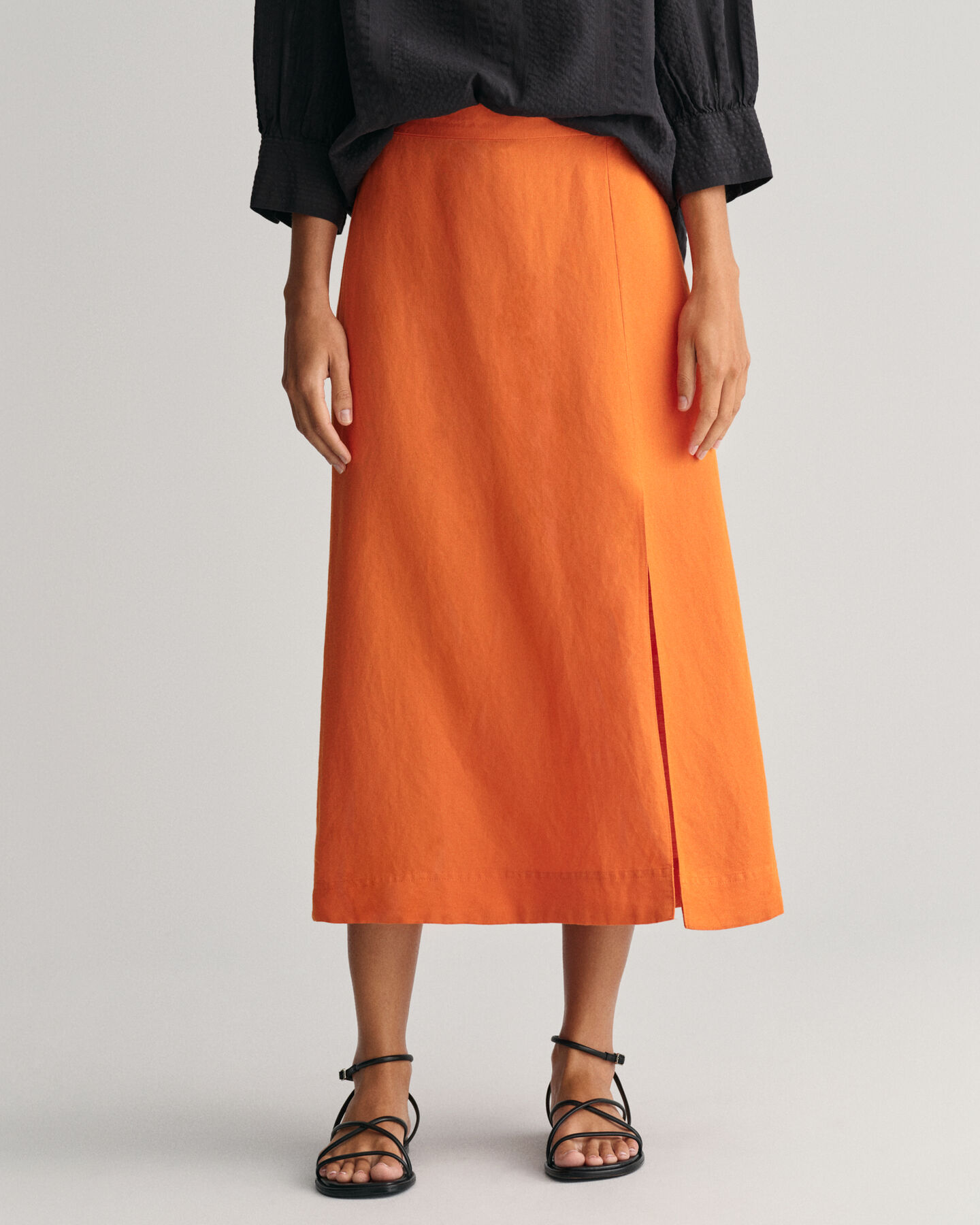 Pellavasekoitteinen midihame