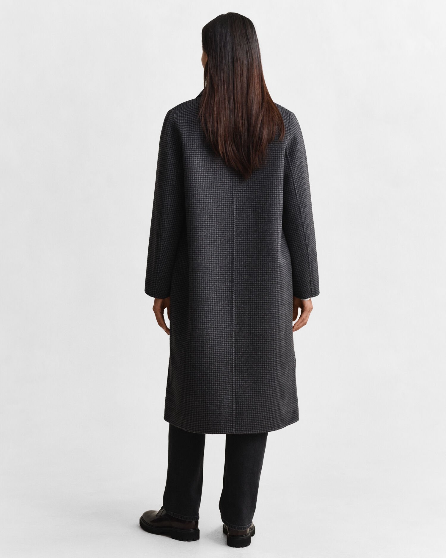 Ruudullinen käsin tikattu takki