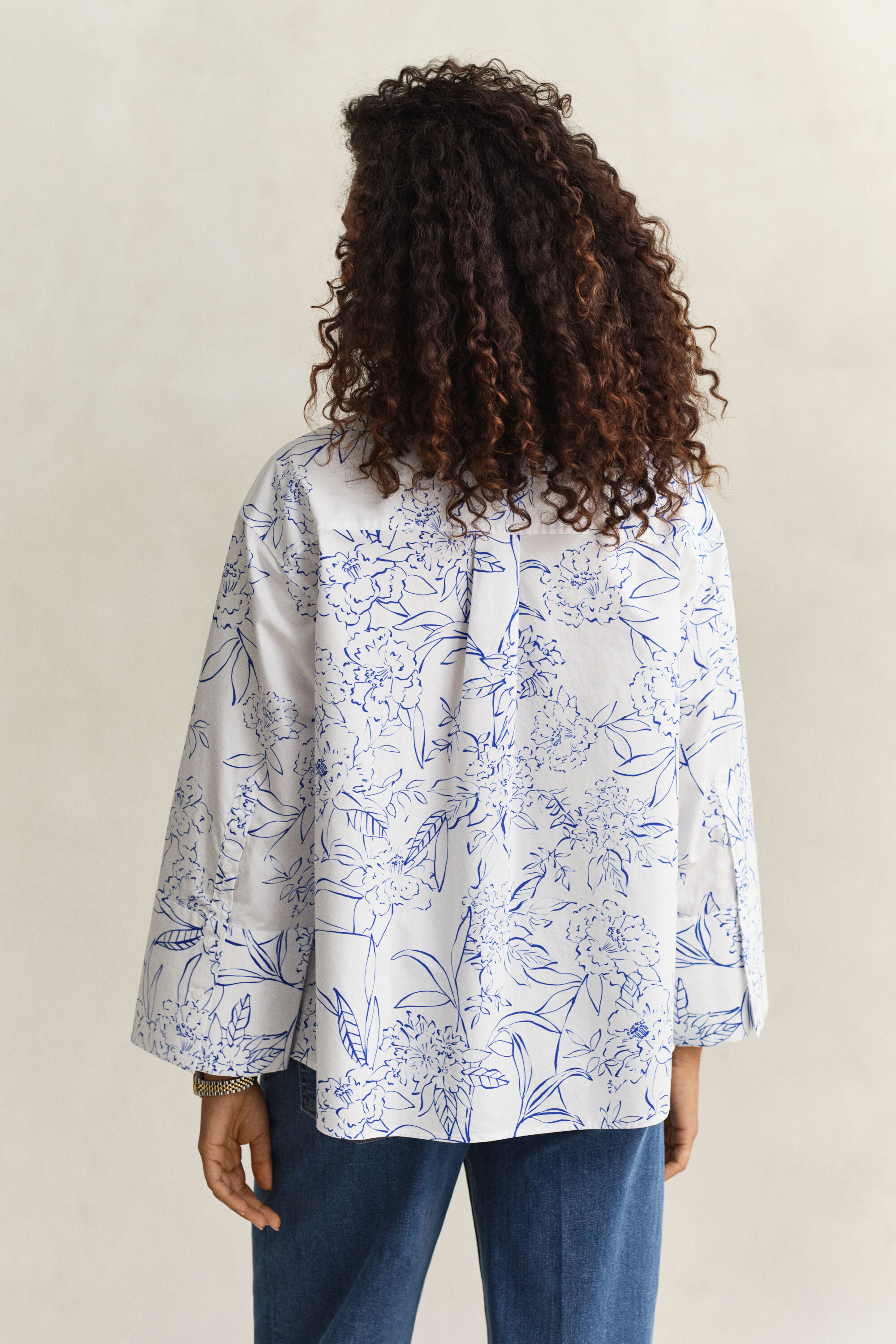 Kukallinen popliinipaita