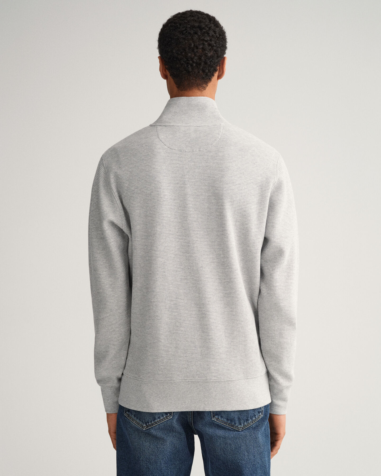 Vohvelikuvioinen puolivetoketjullinen collegepaita