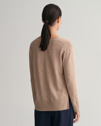 V-neulepusero pellavasekoitteesta