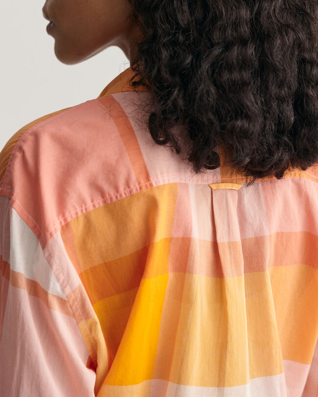 Relaxed&nbsp;fit ‑mitoitettu Madras-ruutupaita