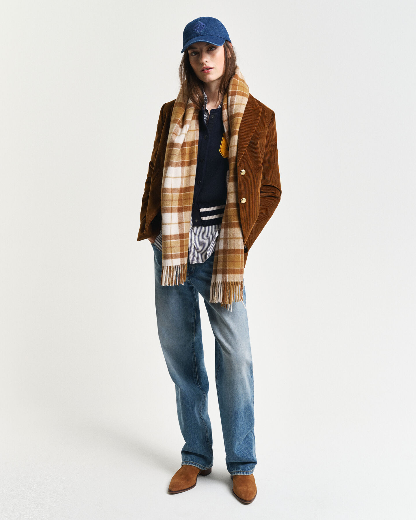 Ruudullinen villakaulaliina