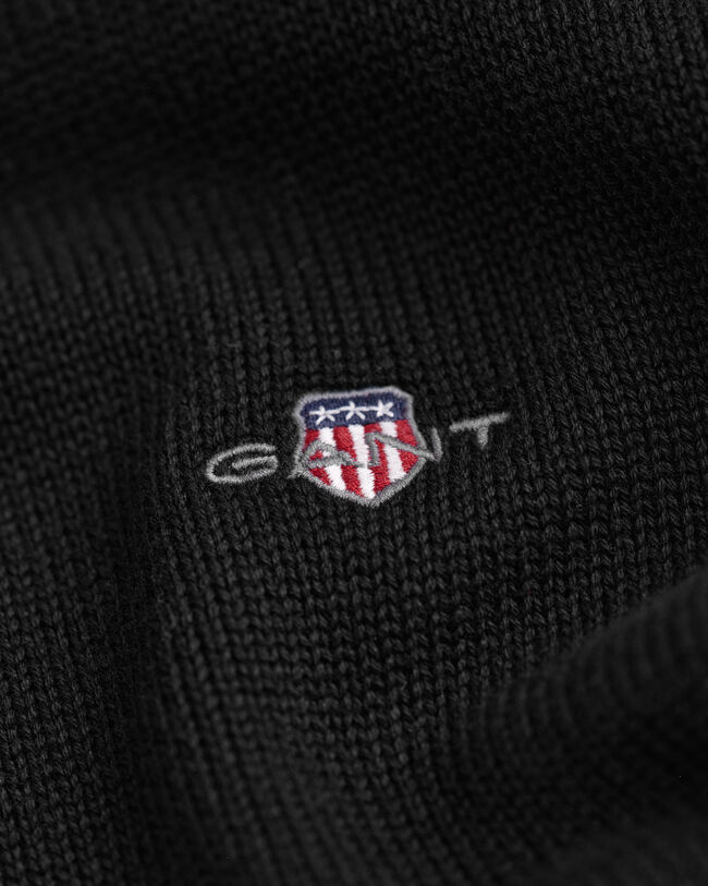 Casual-puuvillaneulepusero puolivetoketjulla