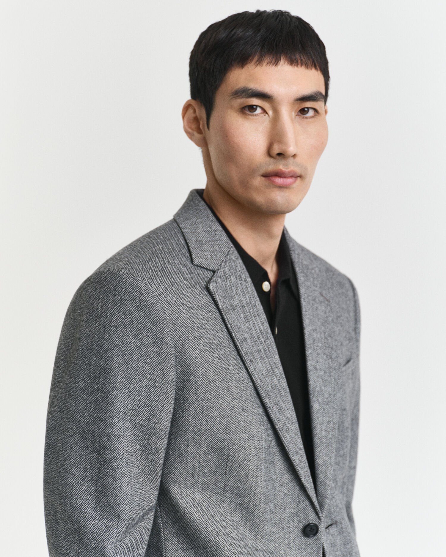 Slim fit ‑mitoitettu kalanruotokuvioinen flanellinen puvuntakki