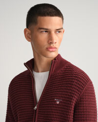 Vetoketjullinen Texture-puuvillaneuletakki