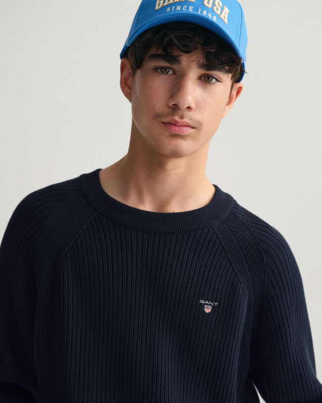 Teens-malliston Casual-puuvillaribbineule, py&ouml;re&auml; p&auml;&auml;ntie