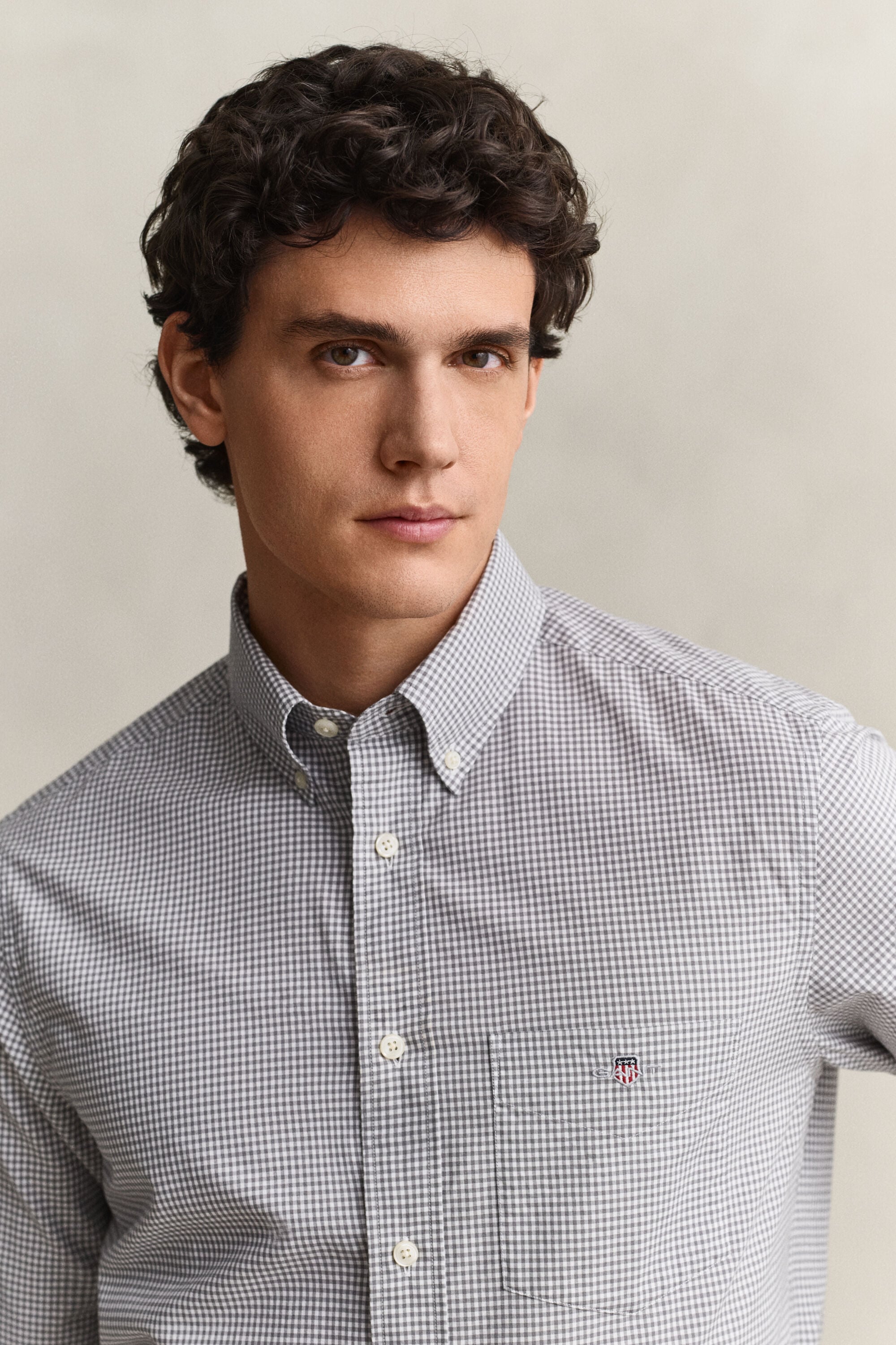 Gingham-ruudullinen Classic-popliinipaita