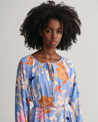 Printtikuvioitu Floral-mekko, jossa v‑pääntie