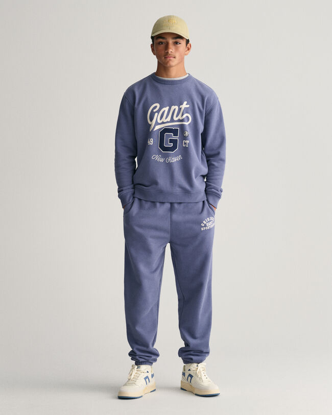 Teens-malliston Graphic-collegepaita, jossa py&ouml;re&auml; p&auml;&auml;ntie