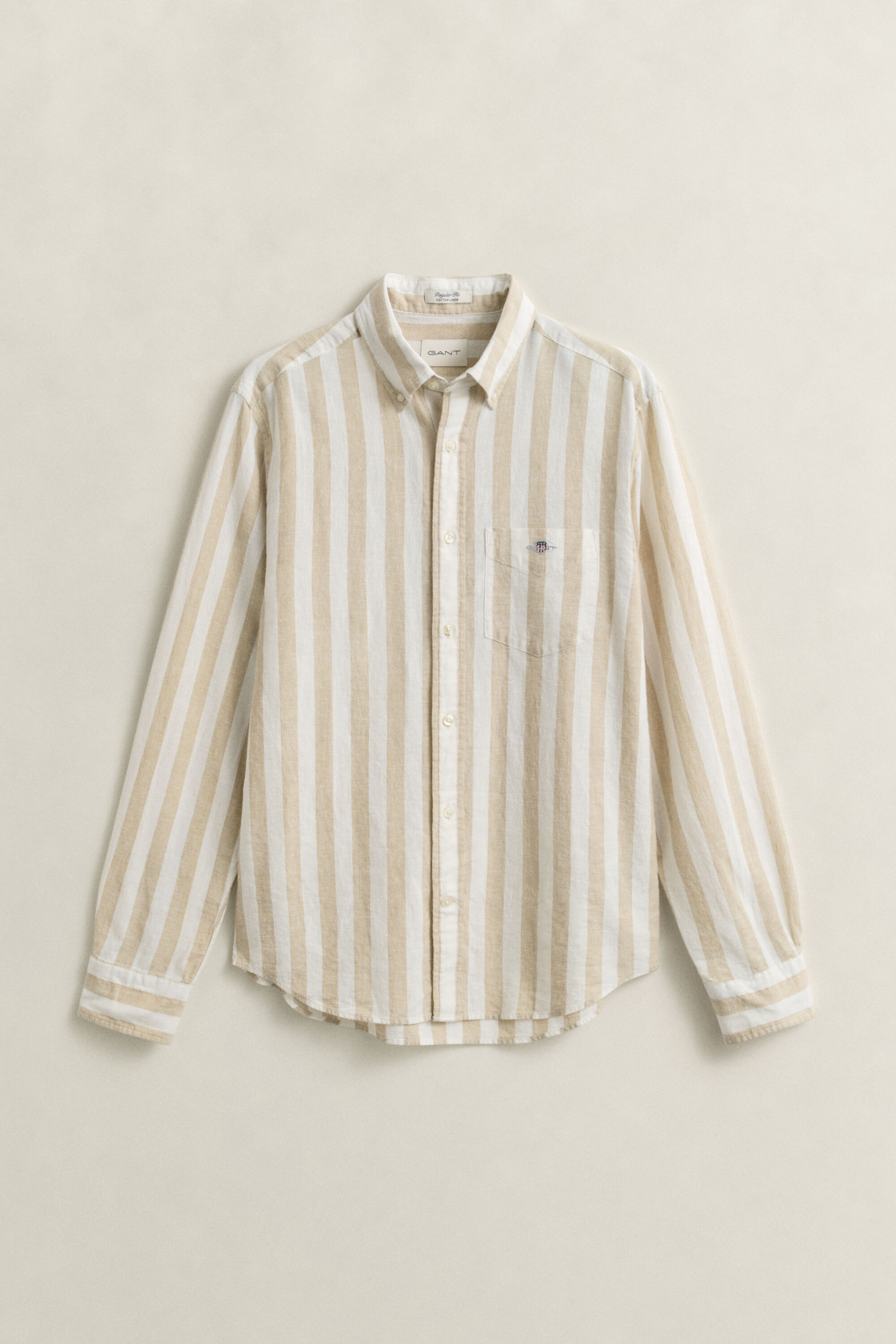 Raidallinen pellavasekoitepaita