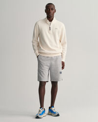 Vohvelipintainen collegepaita, jossa vetoketjullinen p&auml;&auml;ntie