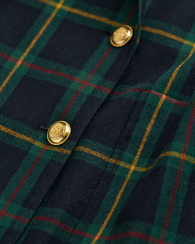 Regular fit ‑mitoitettu ruudullinen bleiseri