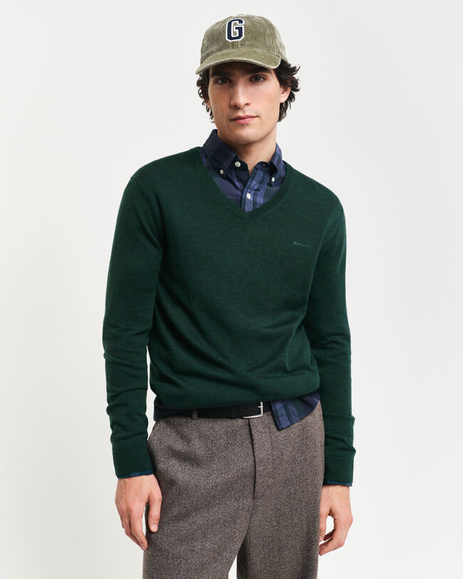 Ohut merinovillaneule, v-p&auml;&auml;ntie