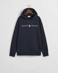 Painatuksella varustettu huppari