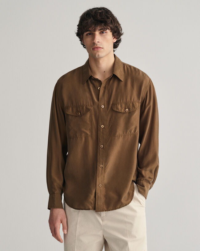 Relaxed Fit Silk Shirt