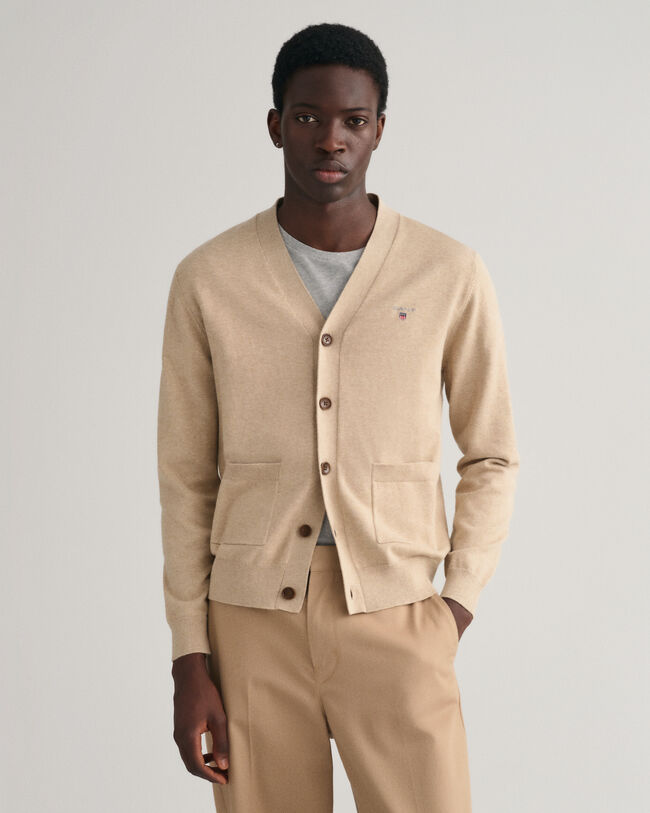 Classic-puuvillaneuletakki v-p&auml;&auml;ntiell&auml;