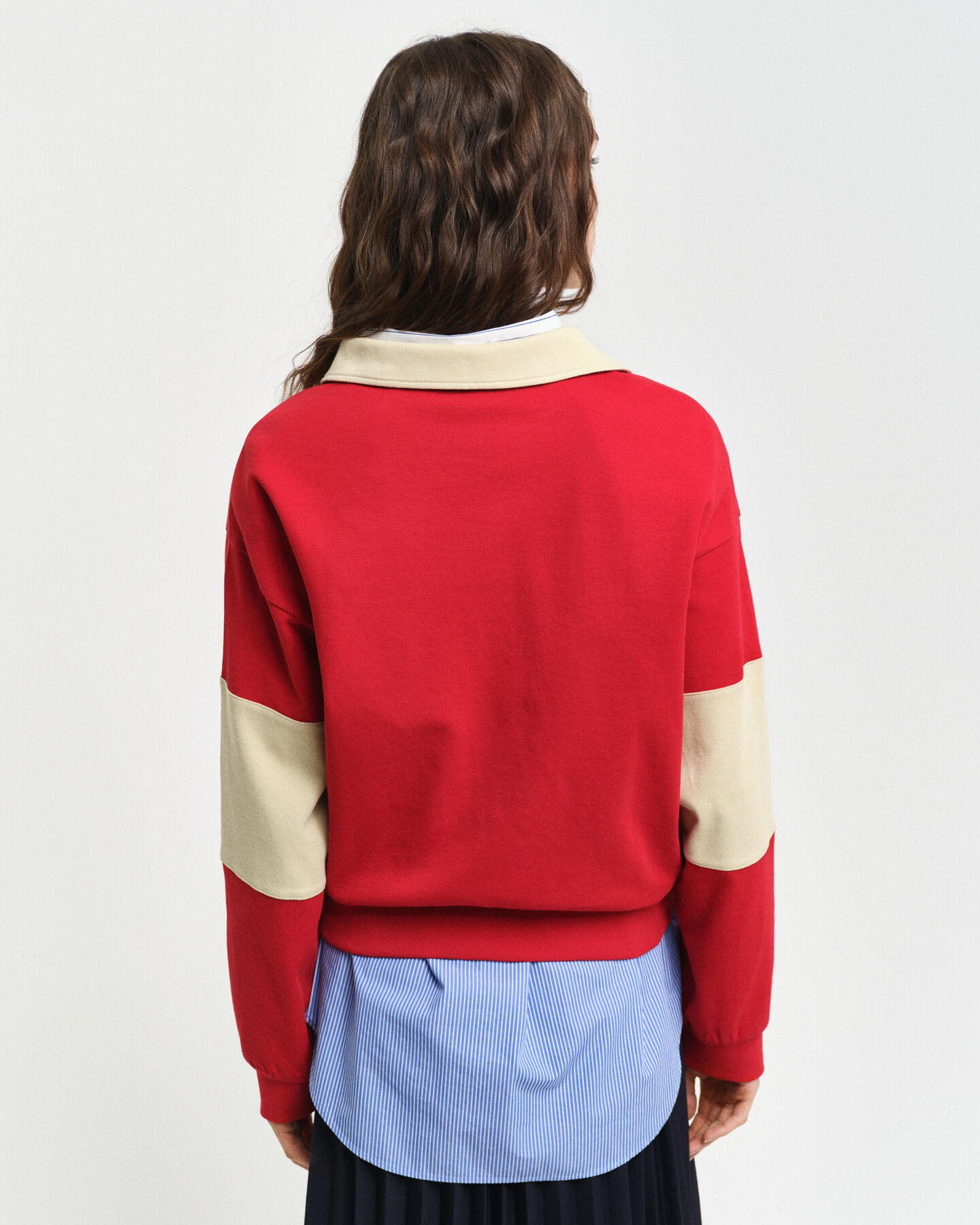 Kohopintainen monivärinen Rugger-pikeepaita