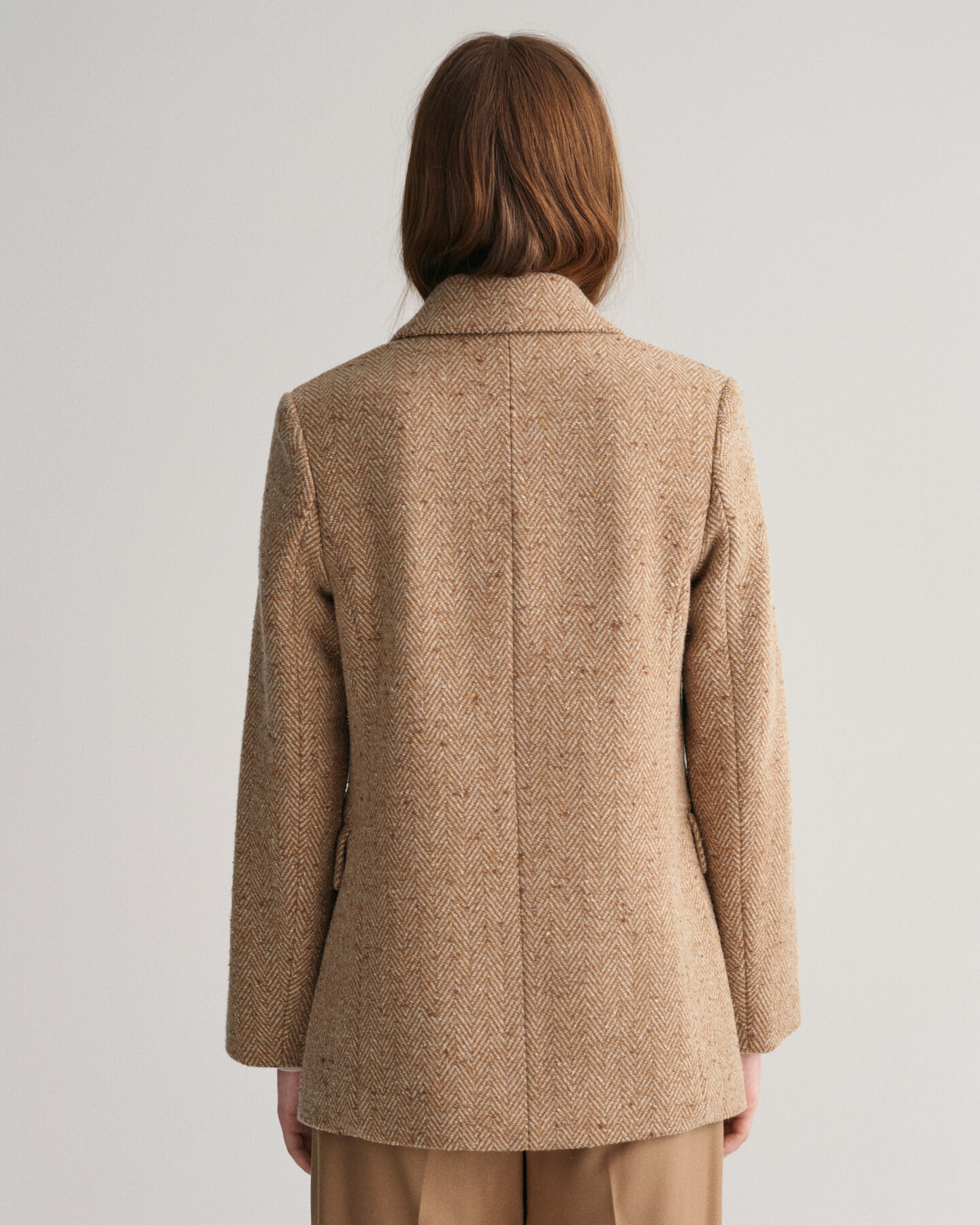 Regular fit ‑mitoitettu kalanruotokuvioinen bleiseri