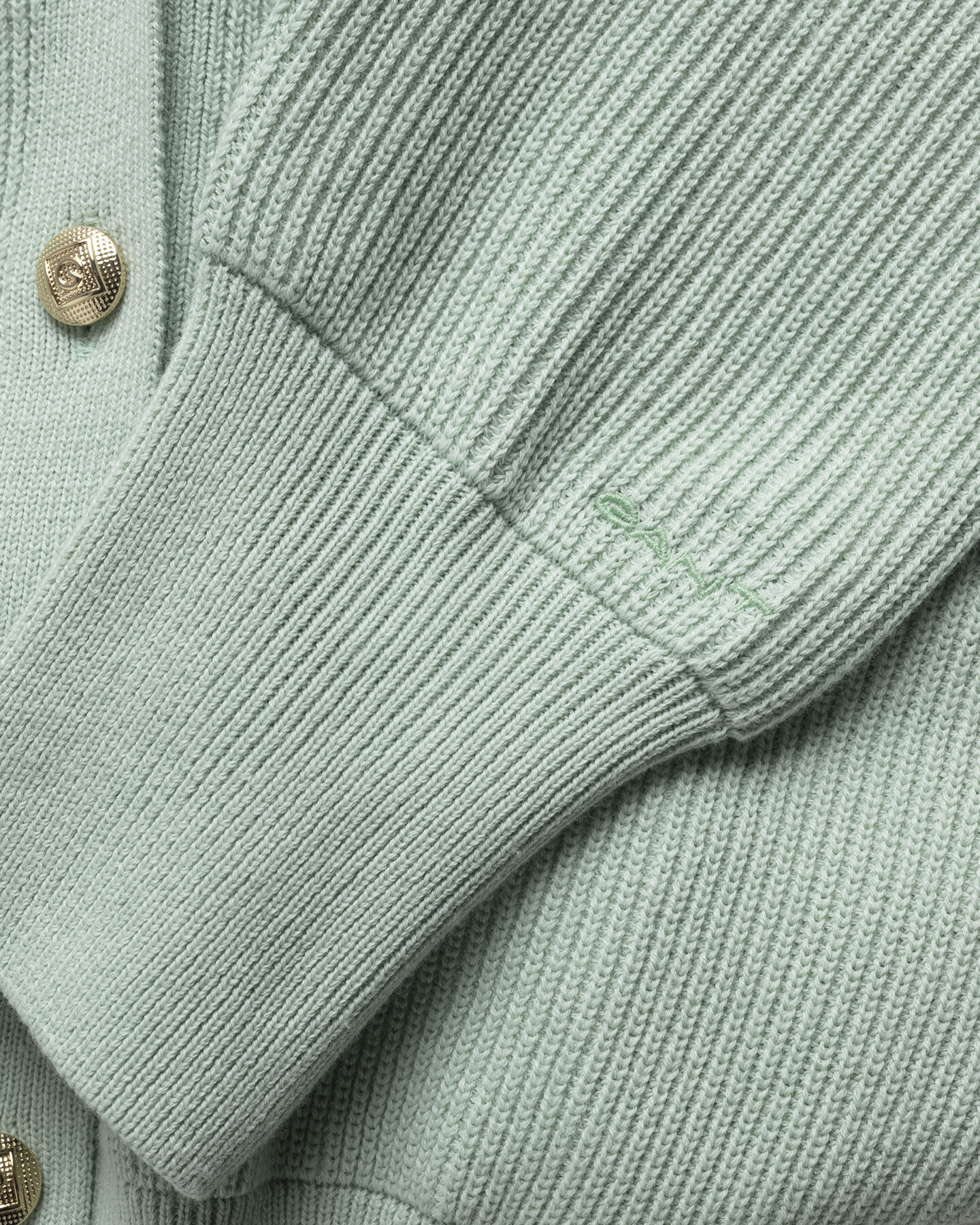 Puuvillainen ribbineuletakki