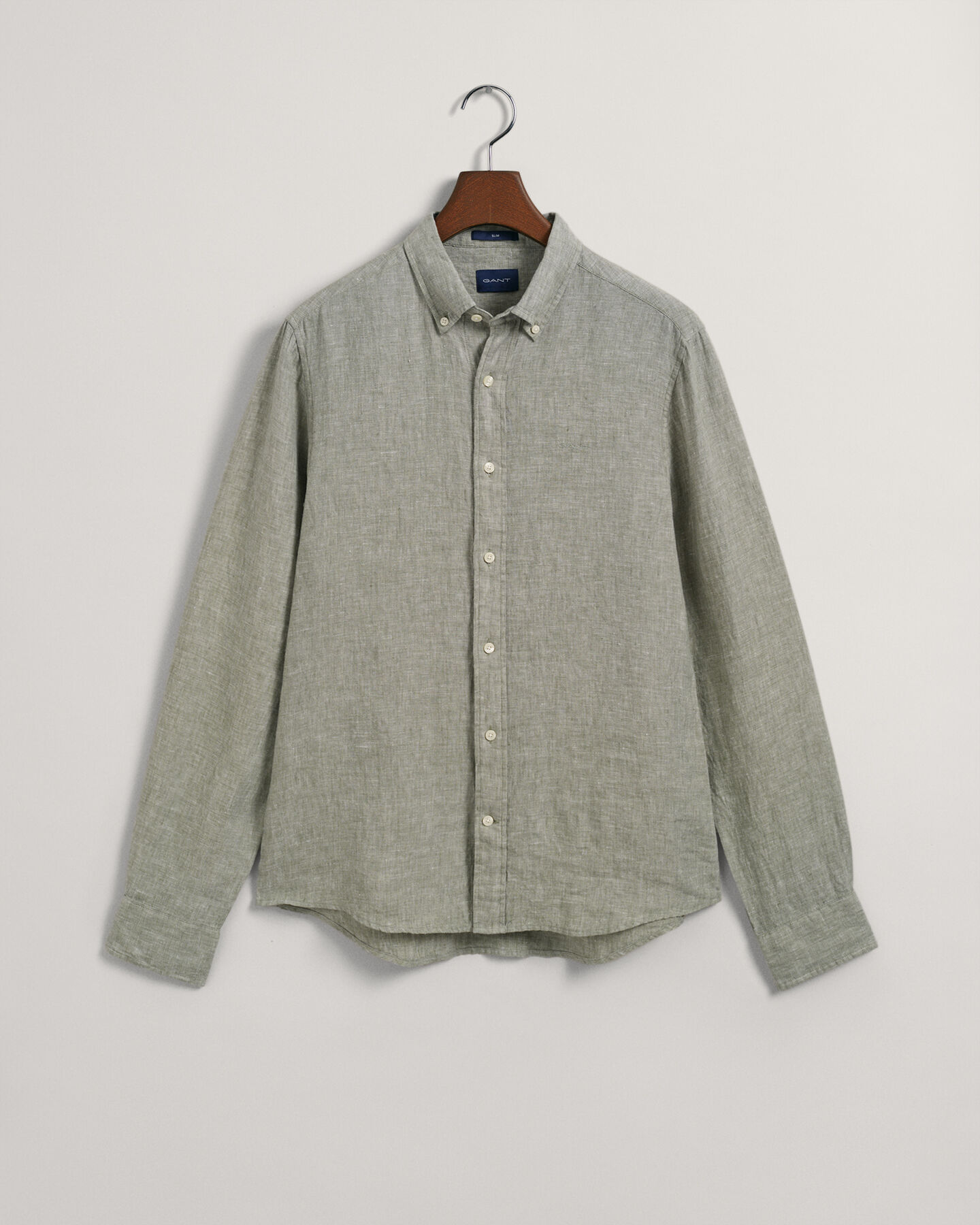 Slim fit ‑mitoitettu pellavapaita