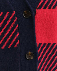 Buffalo Checked ‑neuletakki, v‑pääntie