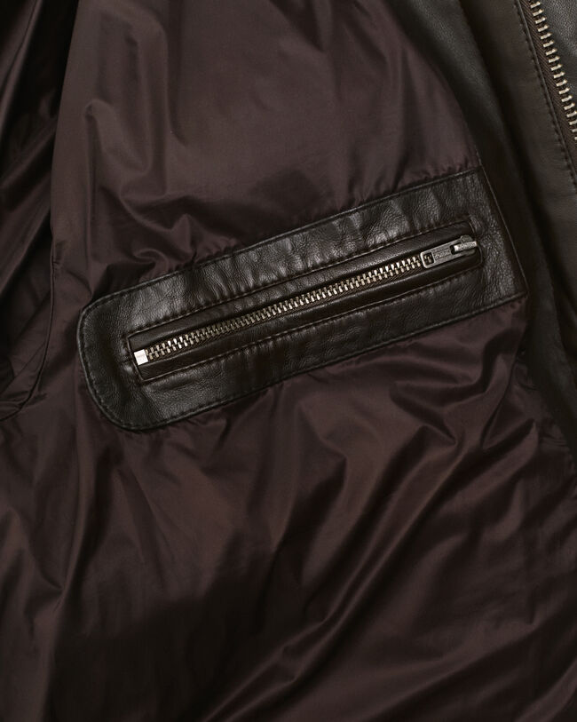 Nahkainen untuvatakki