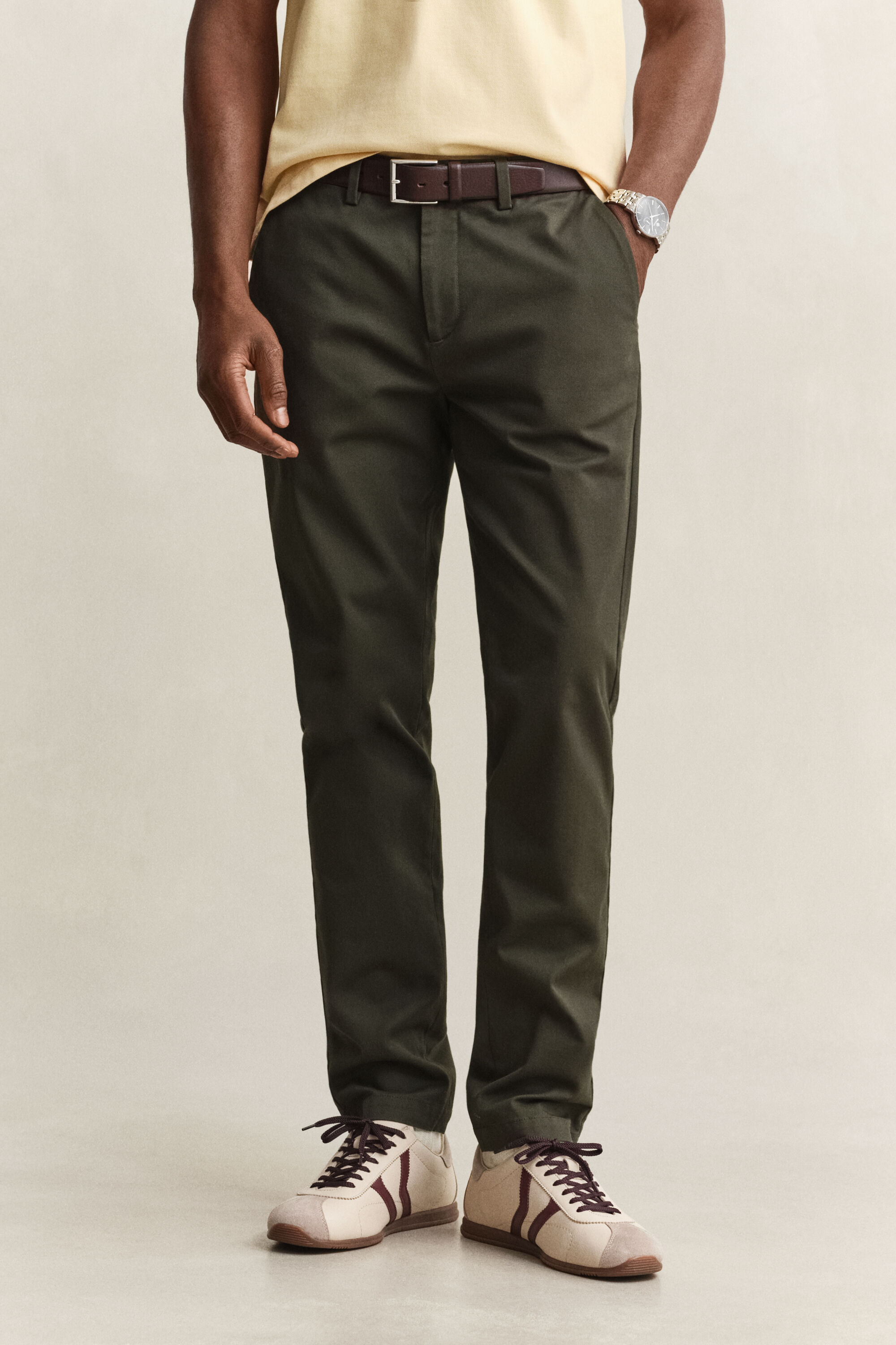 Slim fit ‑mitoitetut siistit chinot