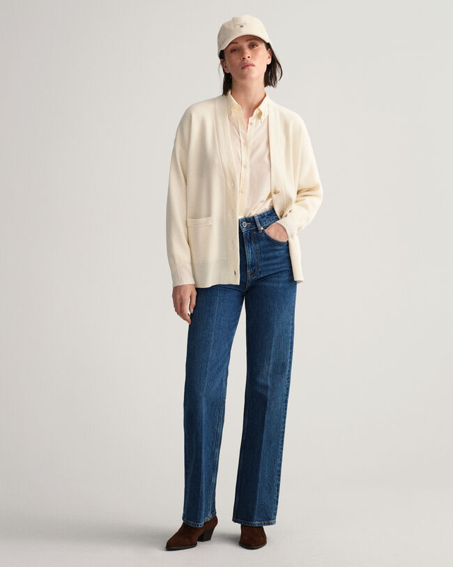 Yksivärinen oversized fit ‑mitoitettu neuletakki