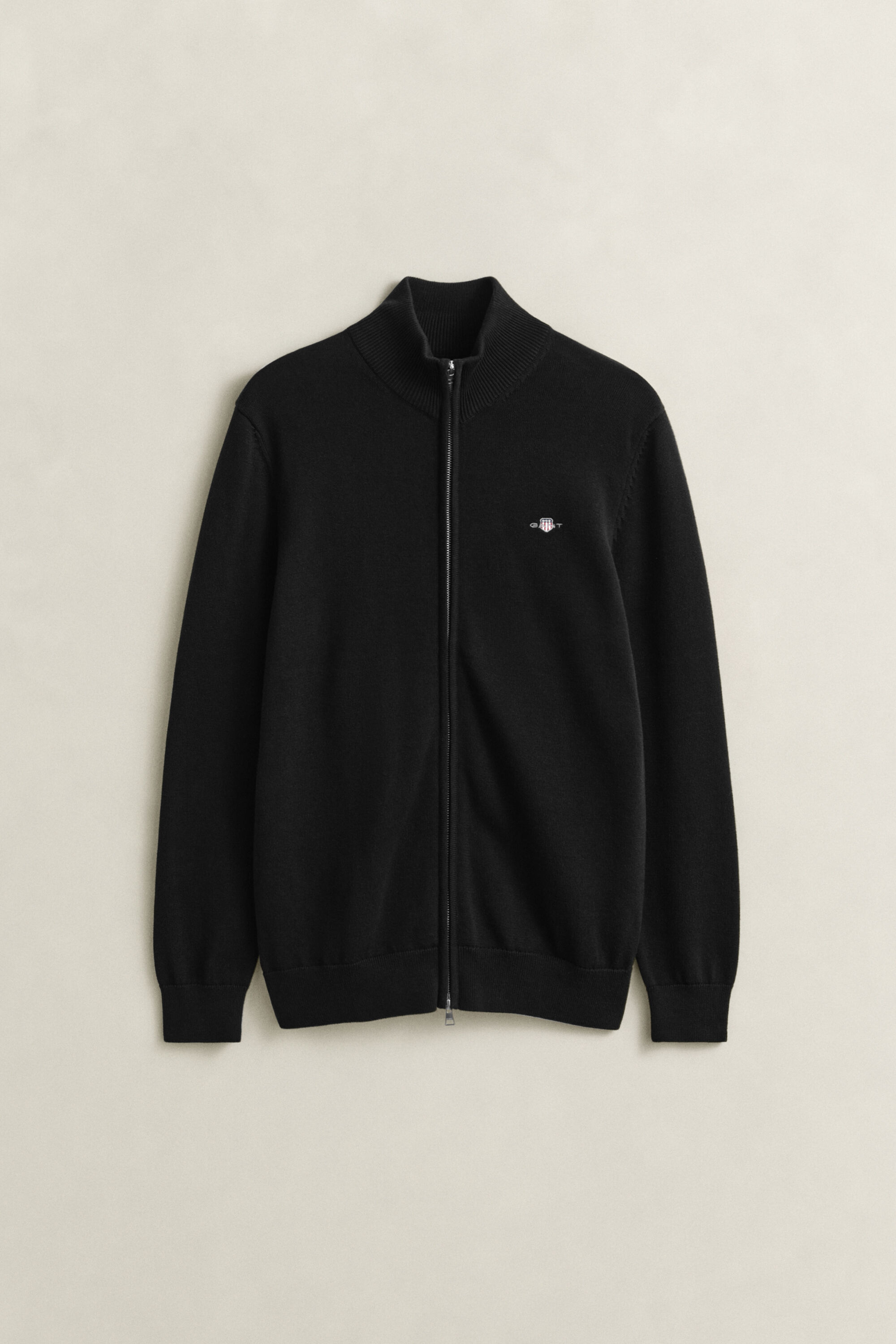 Vetoketjullinen Casual-puuvillaneuletakki