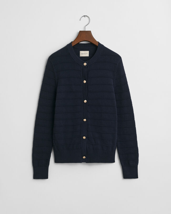 Kohopintainen puuvillaneuletakki