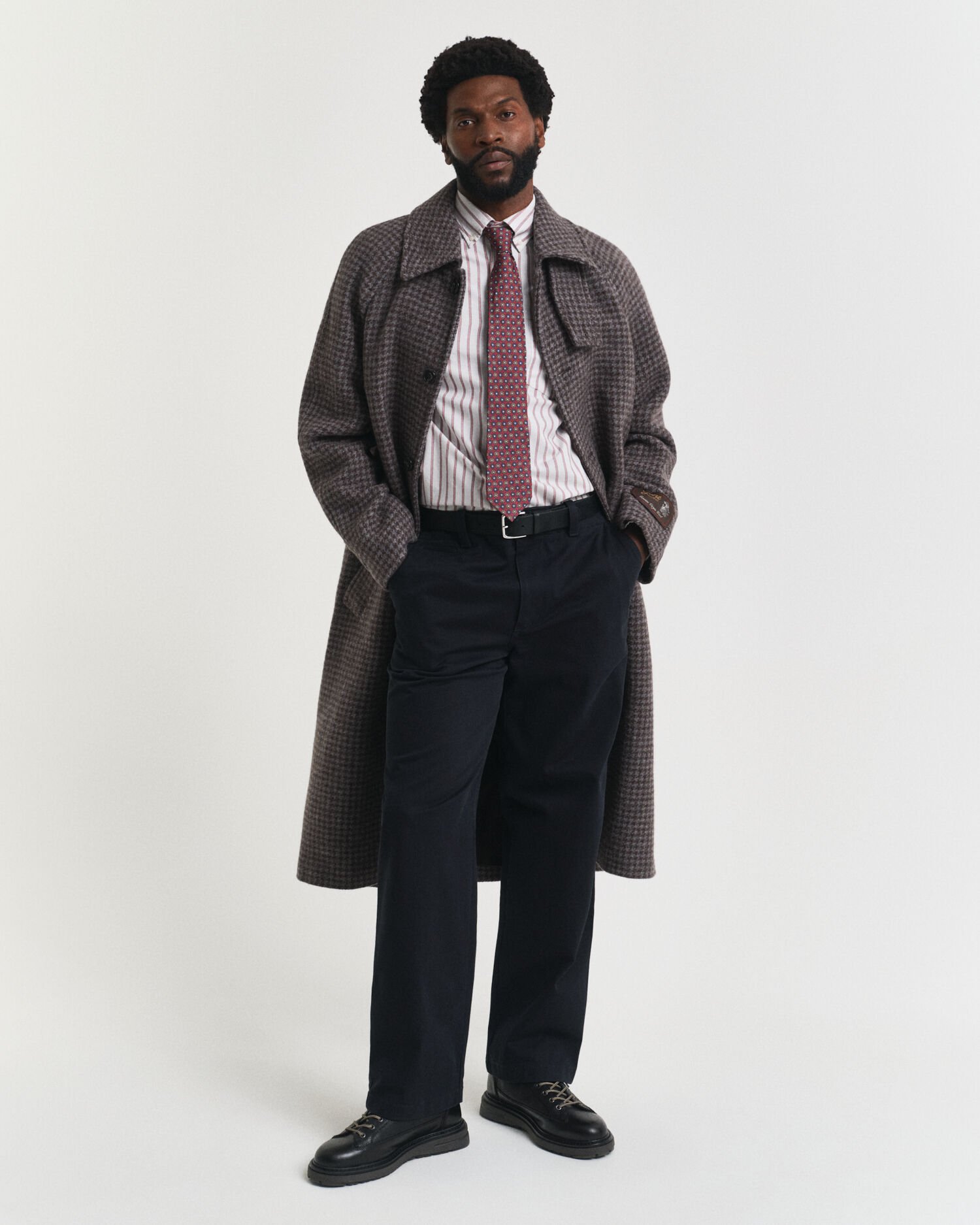 Regular fit ‑mitoitettu raidallinen Archive-oxford-paita