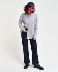 Relaxed fit ‑mitoitettu raidallinen Luxury-oxford-paita