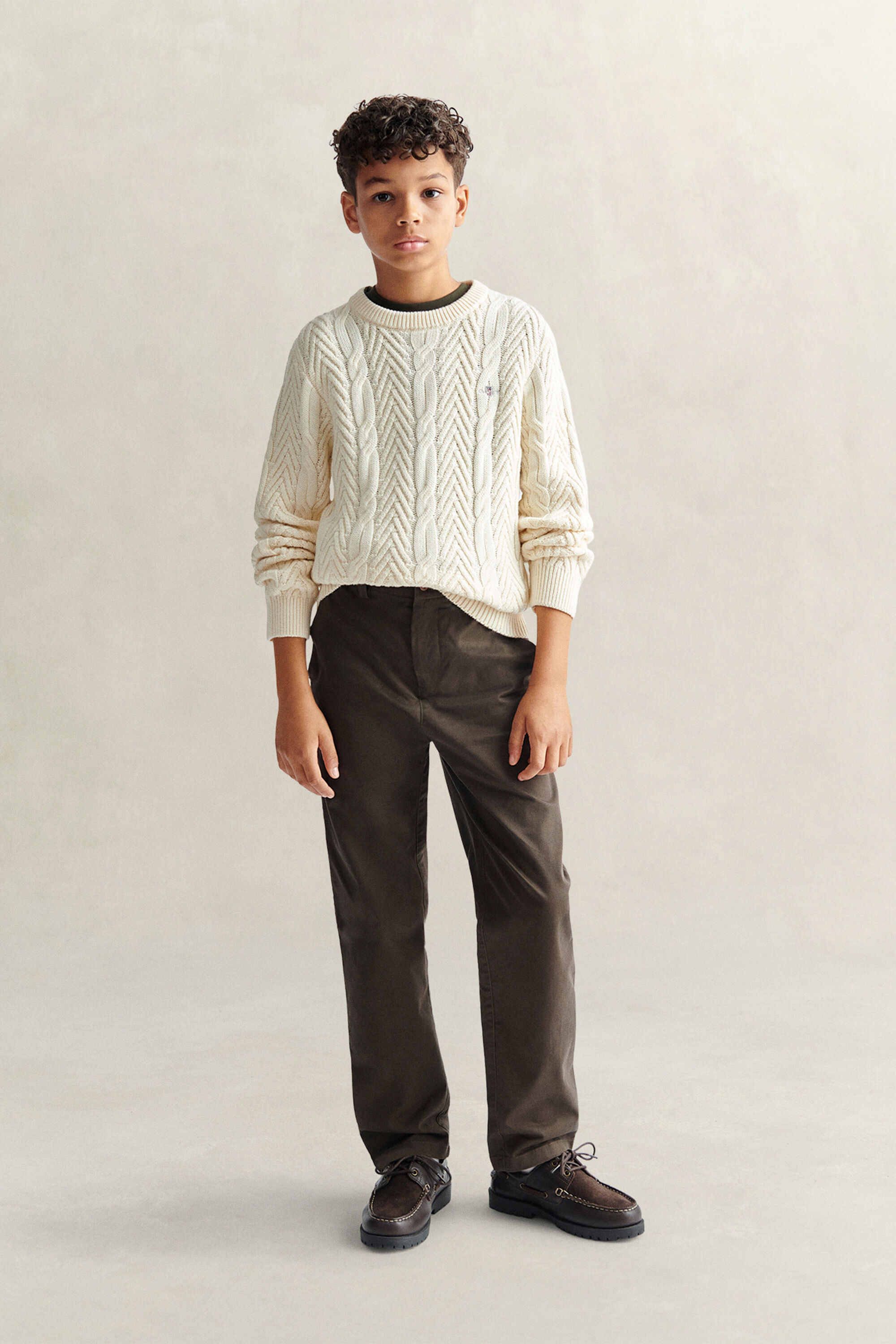 Teen Boys ‑malliston palmikkoneulepusero