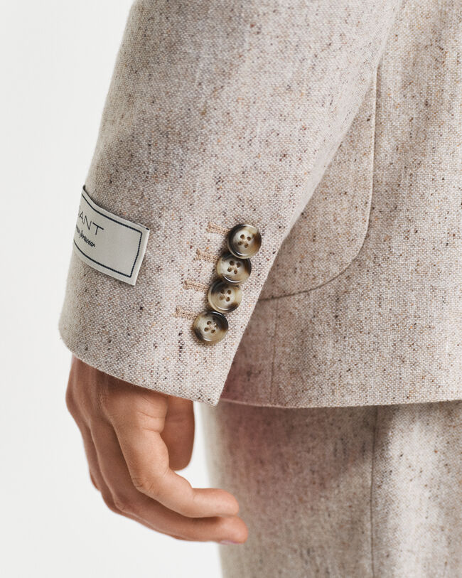 Slim fit ‑mitoitettu Donegal-puvuntakki