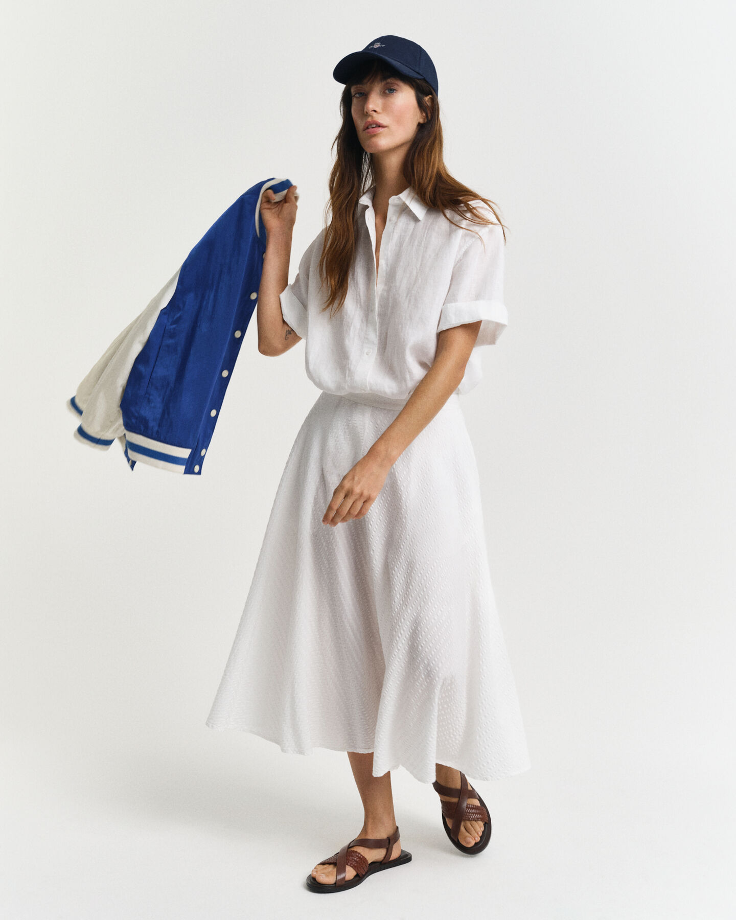 Raidallinen seersucker-hame