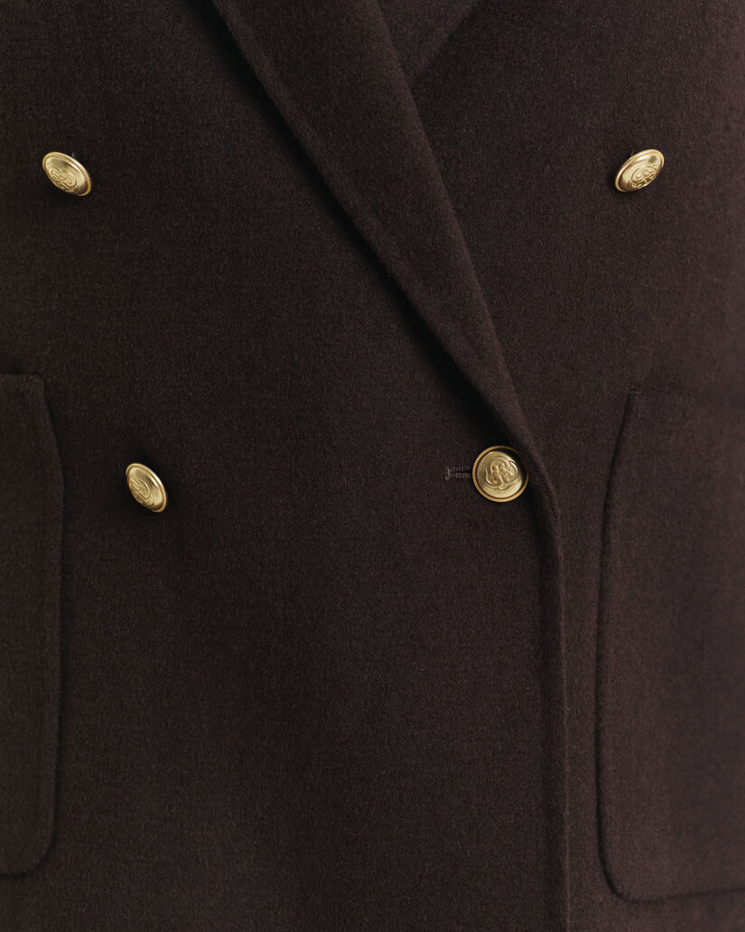 Regular fit ‑mitoitettu käsin tikattu klubitakki